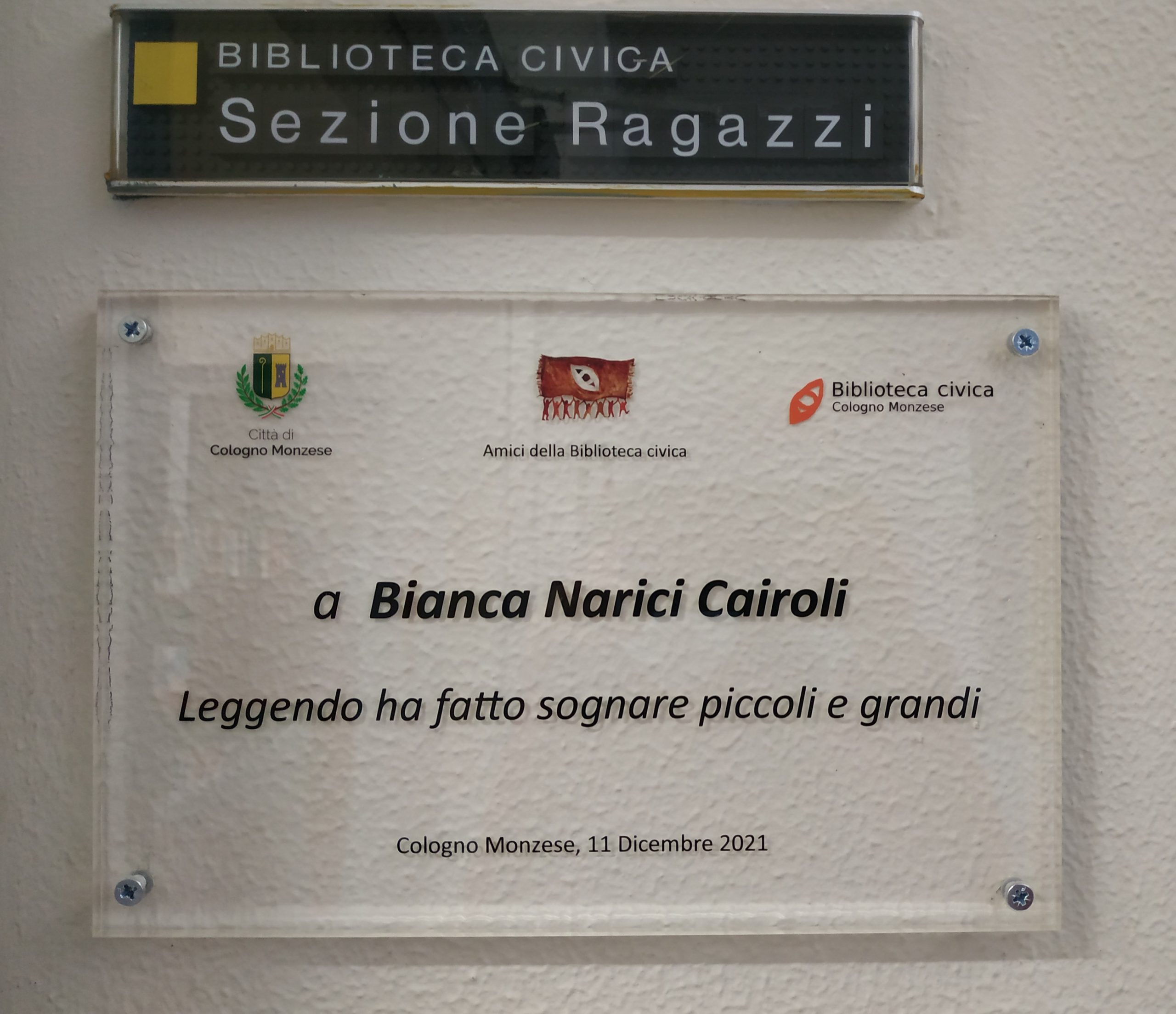 Bianca Narici Cairoli: la nostra volontaria