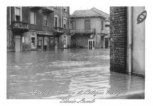 Esondazione del fiume Lambro nelle via di San Maurizio 1970